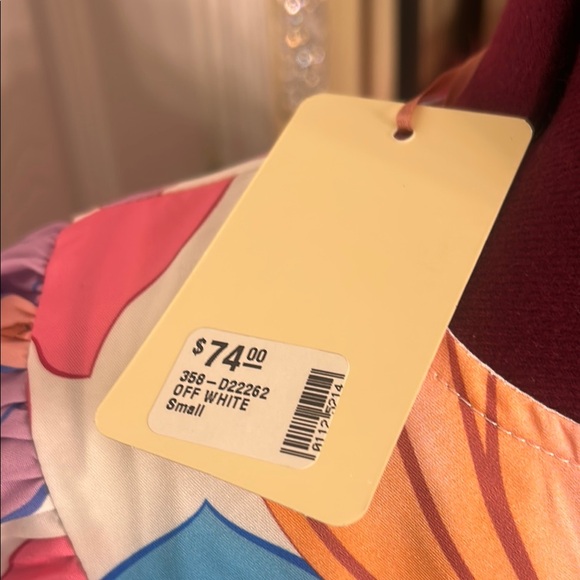 Off-White Multicolor Patterned Dress - Picture 2 of 4